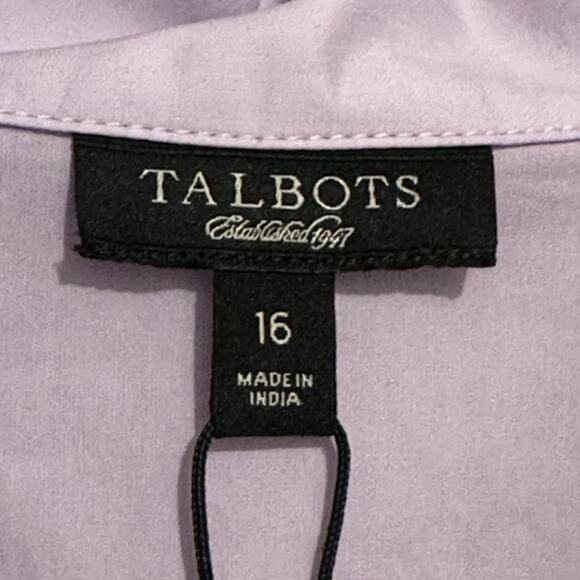 Talbots button down purple shirt size 16 XL Rhinestone Buttons New - Picture 3 of 9